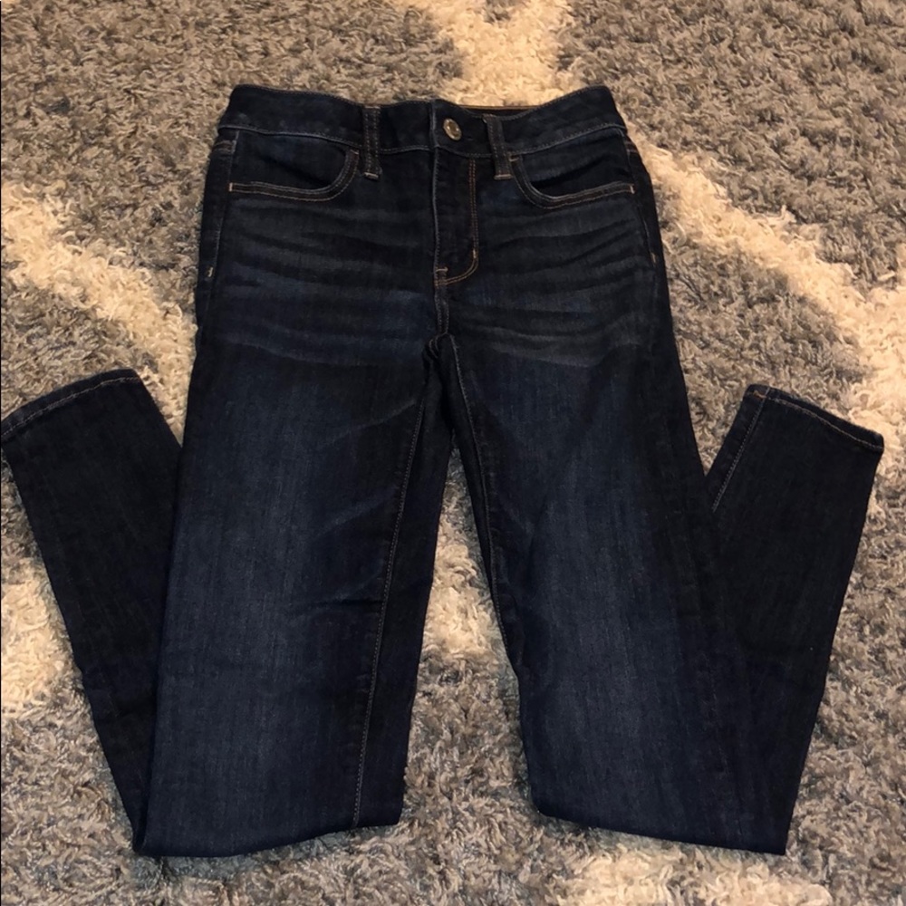 Dark washed american eagle jeans